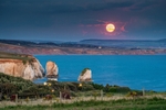 z3932 The Rising Blue Moon over Freshwwater Bay