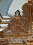 Santa Bárbara, San Juan Nepomuceno altar, top left relief, Faith