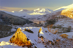 Snowdon pinnacles autumn snow  B85-32-5