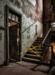 Ellis Island Immigrant Hospital | Taped Off Stairwell