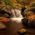 Waterfall In Autumn