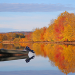 Dockside in Autumn New Brunswick Canada Fall Foliage