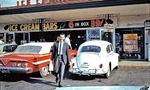 Retro stip shopping center