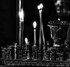 Archangel church candles bw HDR
