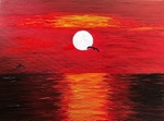 Sunset over the sea