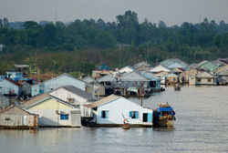 Houses on the Mekong River