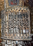 E transept, ironwork pulpit