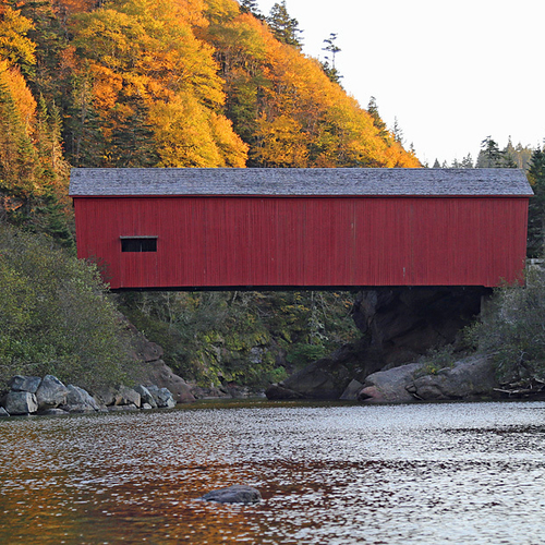 Point Wolfe Covered Bridge in New Brunswick's Fundy National Park.