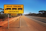 Road Train Signs Norseman Westran Australia