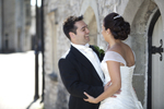 Bride and Groom at Bear Hotel, Cowbridge