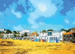 TH0167 Beach Huts at Viking Bay, Broadstairs Greetings Card