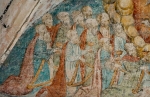 Lower cloister walk, NE testera lunette, mural detail