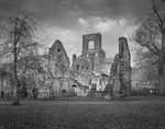 Black and White Photograpth of Kirkstall Abbey Ruins