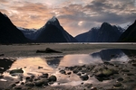Milford sound sunset