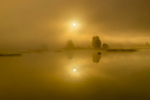 Sunrise at Lough Boora, Ireland.