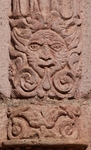 Victoria, Guanajuato, San Juan Bautista, façade portal pillar base