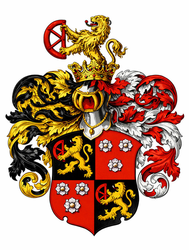 Family Coat of Arms for the Wagner Family - Photo Size: 8"x10", Price $55.00, Plus Shipping and Packaging shown above.