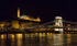 Chain bridge at night