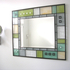 Green bathroom mirror