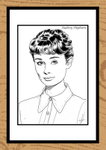 Audrey Hepburn Hand-Drawn Portrait by Paul Duddell 114-03-2025