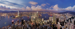 KMPAN-01A The Harbour from the Peak at night - 2012