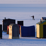 Ice huts Icefishing Shacks New Brunswick Canada