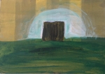 Tunnel 2, Acrylic on Card, 20cm x14cm