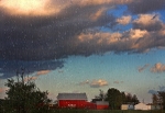 rain drops on farm