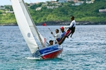 Bequia Youth Sailors at a local regatta held at Young Island