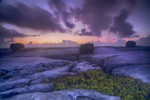 Burren Rocks At Dusk.