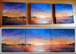 Estuary sunset (£150 Sold)