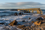 High tide at Pans Rock Footbridge, Ballycastle