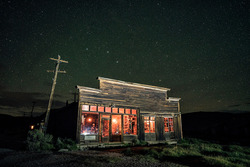 The Ghost Town of Bodie, California | Boone Store by Night