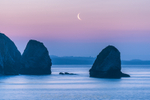ab355 Crescent moon over Freshwater bay