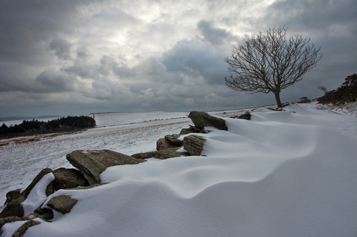 Not quite the amout of snow that was initially forecast but the strong winds produced some nice drifts of snow.