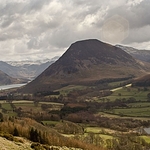 a view from low fell with loweswater and crummock water,