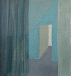 Interior 5, Acrylic on Paper, 20cm x 19cm