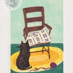 That looks comfy - linocut