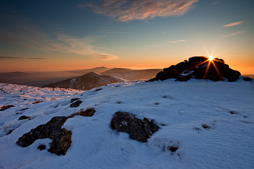 Looking South down the spine of hills from Beinn-y-Phott. It's a different world up here at the moment. A long time s…
