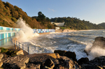 TQ71 - Rough Seas at Meadfoot Beach Torquay
