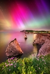 z4261 Northern Lights over Freshwater Bay