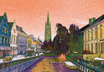 Dijver Canal Scene, Bruges