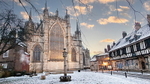 York Minster East Window from College Street in Winter