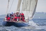 Crowded deck on Velsheda