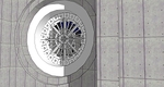 3-D View of Rose Window