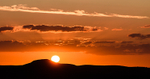 Sun setting over Shutlingsloe