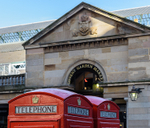 Phone boxes outside Covent Garden