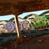 Graffitied Huts