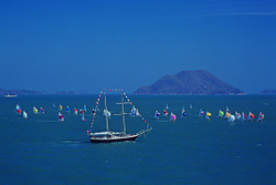 KM-727 Hilton's Wan Fu with 505s regatta - 1987
