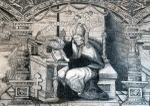 Top tier, central figure mural